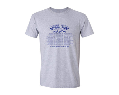 brand:Generic|color:Sports Grey / Athletic Heather|Keep Our National Parks Pristine And Graphic T-Shirt