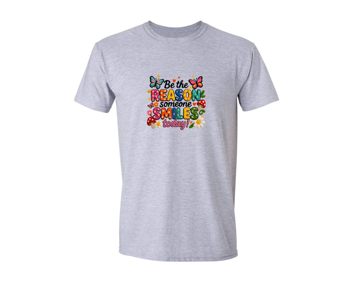 brand:Generic|color:Sports Grey / Athletic Heather|Yarn Mental Health Someone Smiles Today Graphic T-Shirt