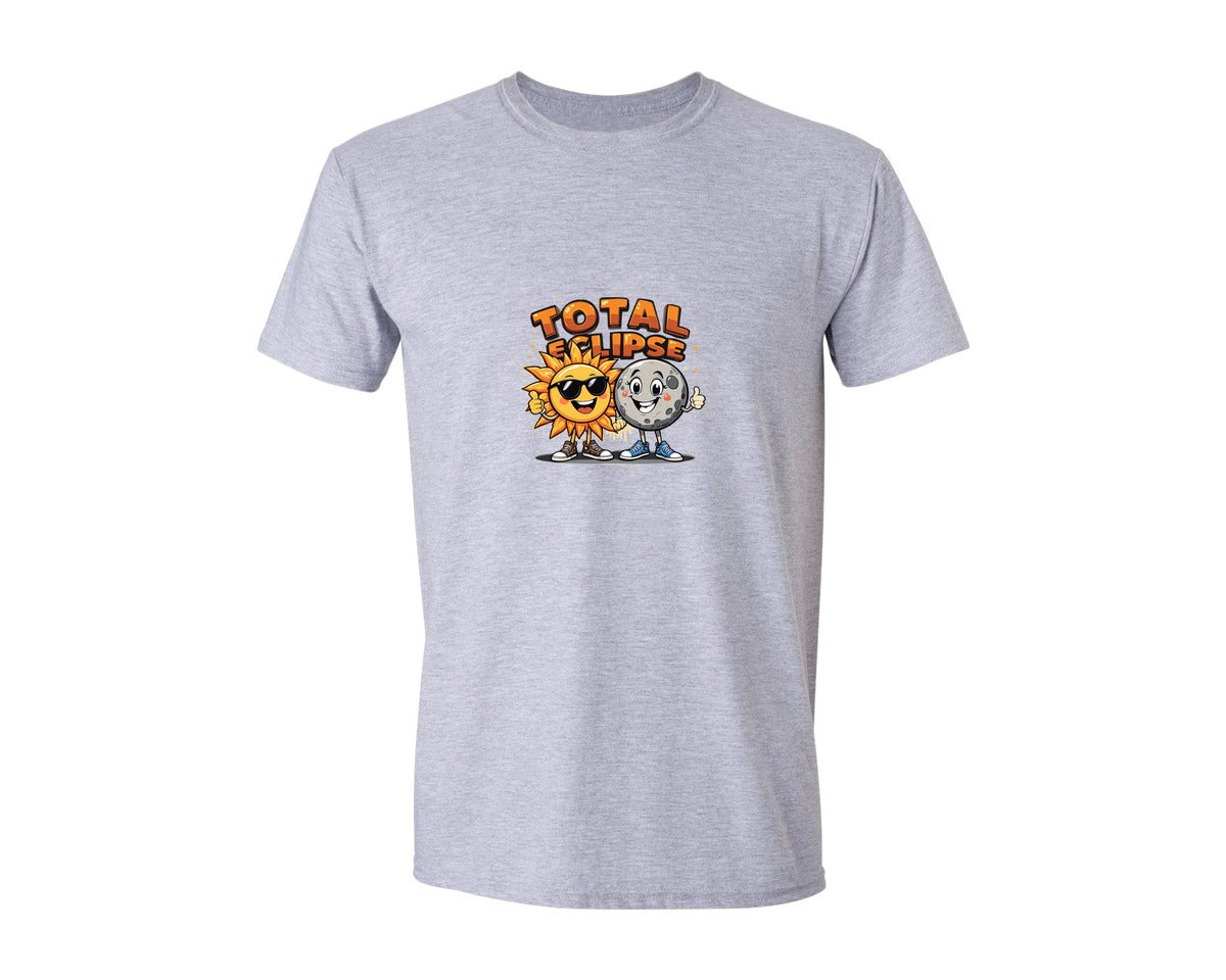 brand:Generic|color:Sports Grey / Athletic Heather|Eclipse Cartoon T Shirt Design Graphic T-Shirt