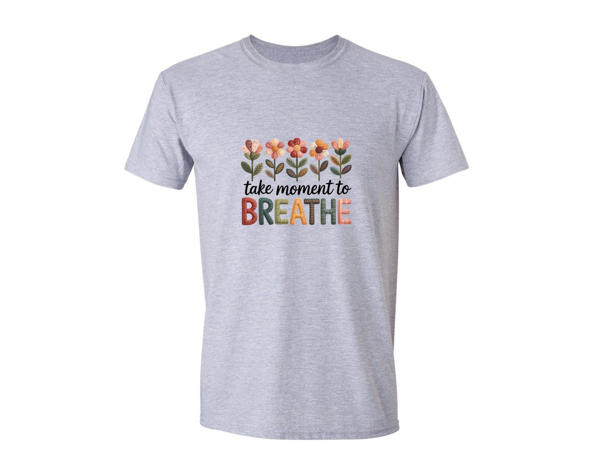 brand:Generic|color:Sports Grey / Athletic Heather|Faux Yarn Floral Mental Health Shirt 4 Graphic T-Shirt
