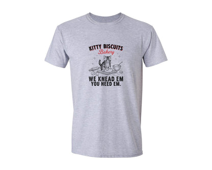 brand:Generic|color:Sports Grey / Athletic Heather|Kitty Biscuits Bakery Cat Graphic T-Shirt