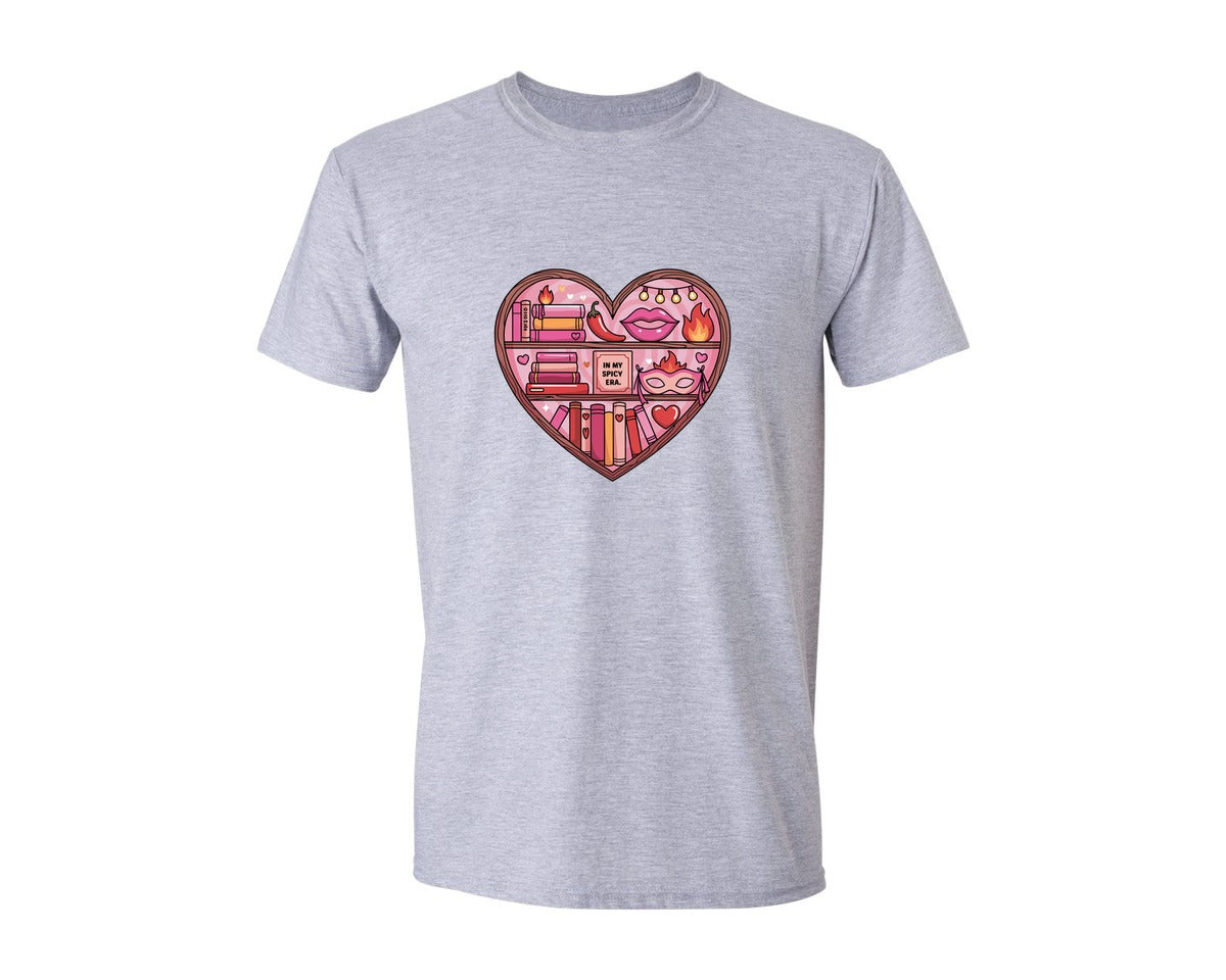 brand:Generic|color:Sports Grey / Athletic Heather|In My Spicy Era Bookish Romance Graphic T-Shirt