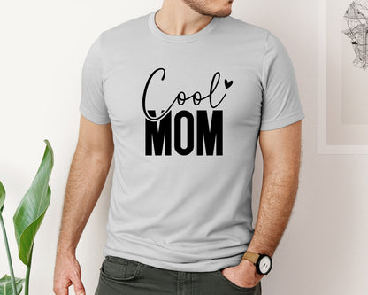 brand:Bella Canvas|color:Sports Grey / Athletic Heather|Cool Mom Funny Mom Mama Graphic T-Shirt
