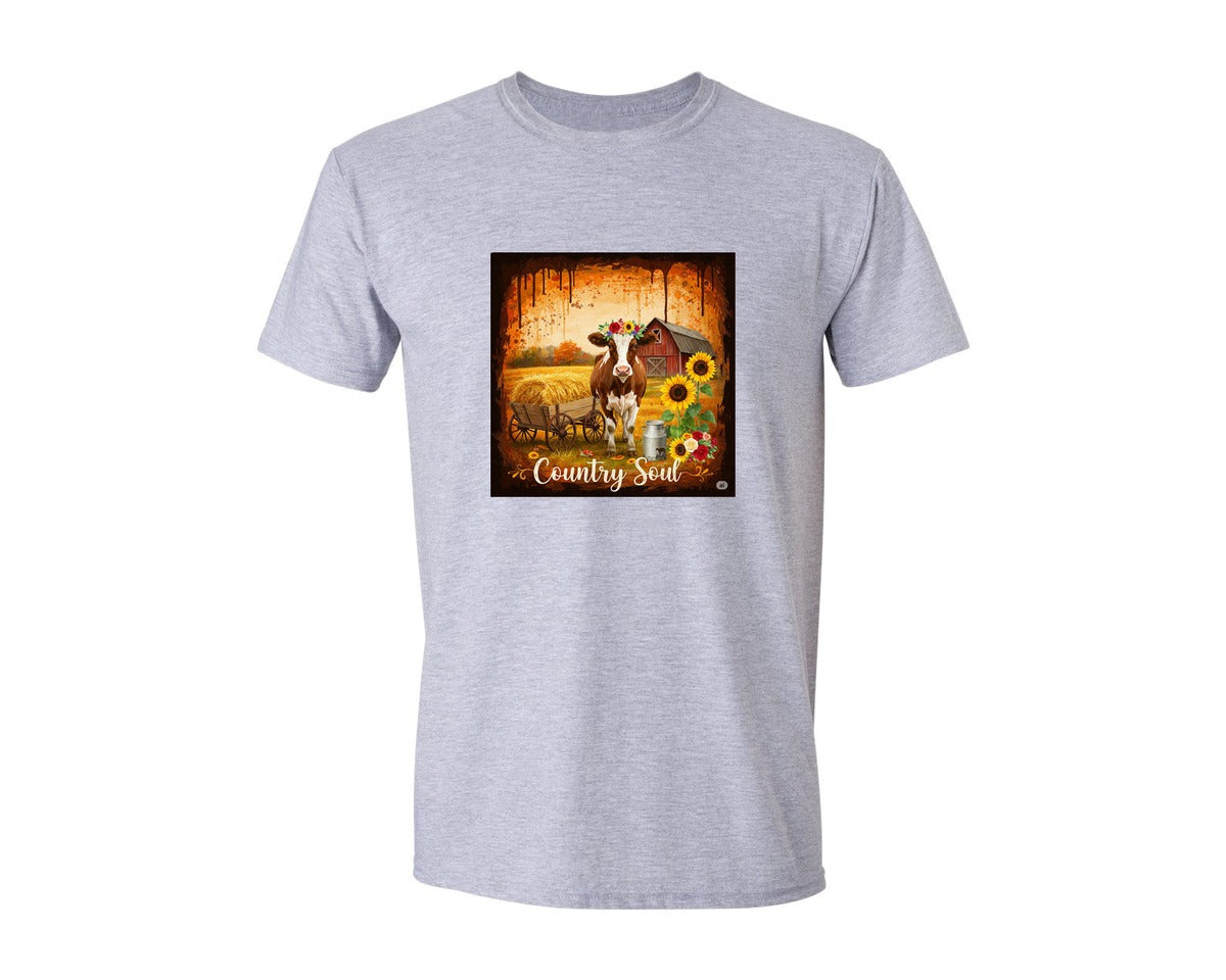 brand:Generic|color:Sports Grey / Athletic Heather|Vintage Country Western Brushstroke 2 Graphic T-Shirt