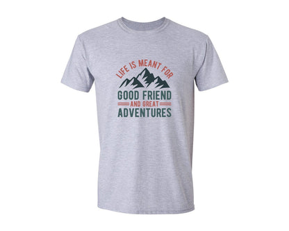 brand:Generic|color:Sports Grey / Athletic Heather|Friends Vacation Life Is Meant Graphic T-Shirt