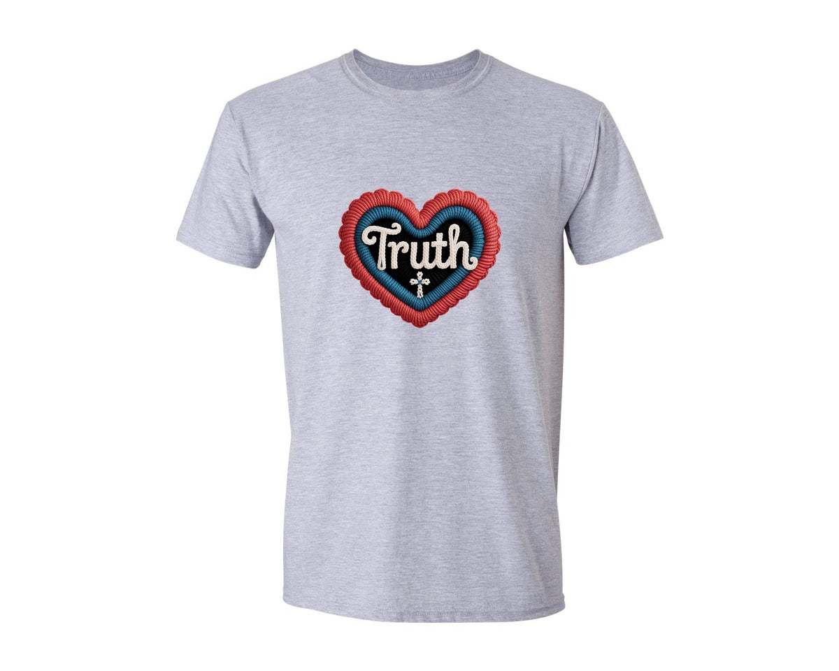 brand:Generic|color:Sports Grey / Athletic Heather|Faux Yarn Christian Valentine 2 Graphic T-Shirt