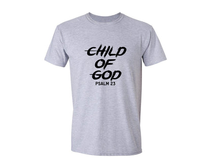 brand:Generic|color:Sports Grey / Athletic Heather|Child Of God Pray Christian Graphic T-Shirt