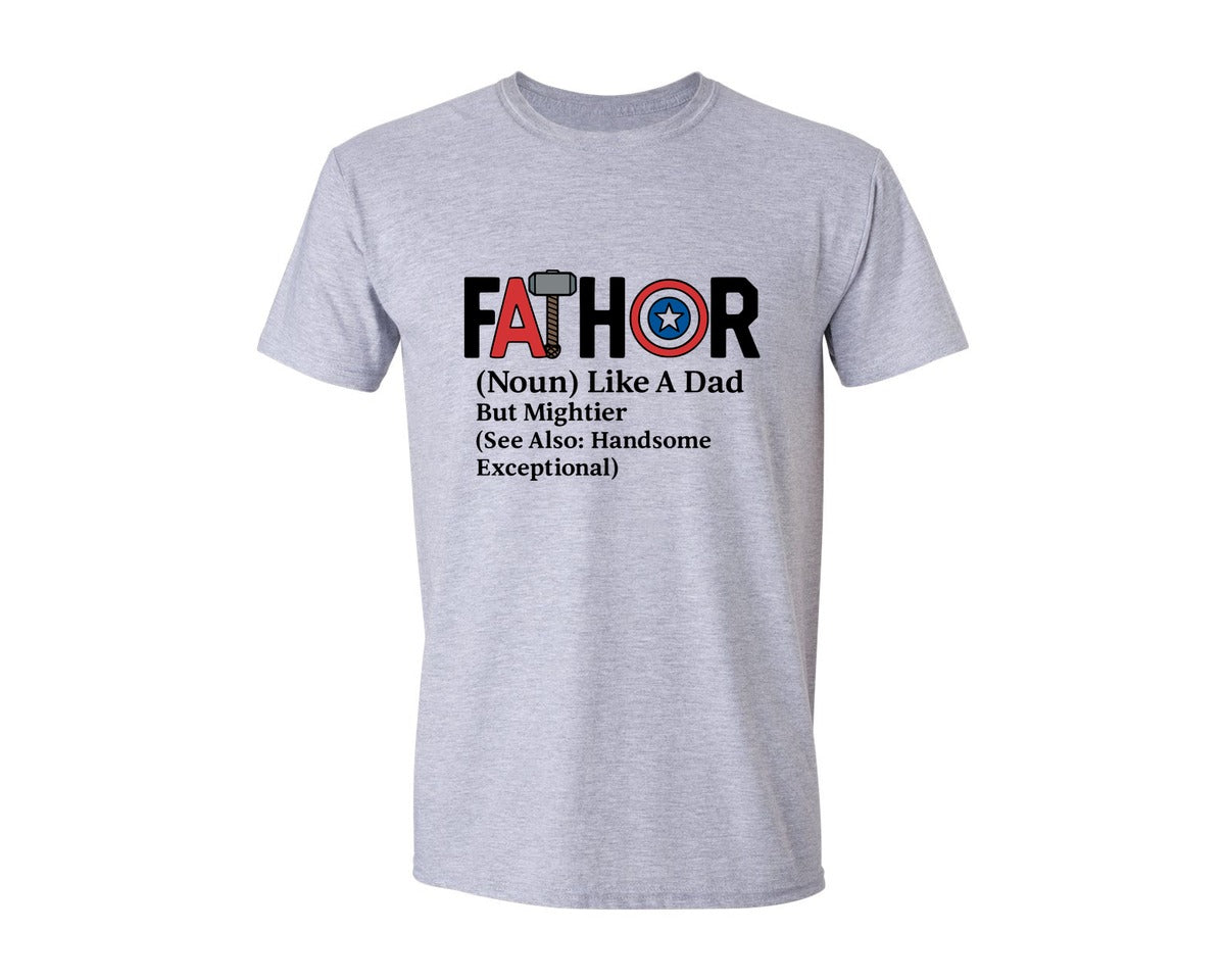 brand:Generic|color:Sports Grey / Athletic Heather|Father Noun Like A Dad Graphic T-Shirt
