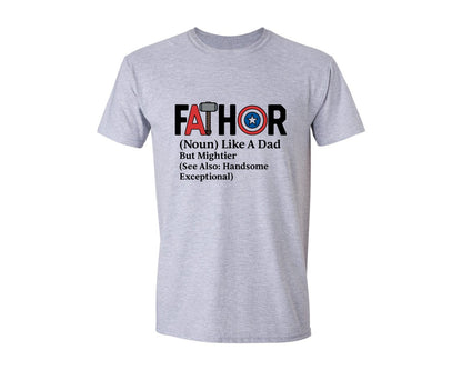 brand:Generic|color:Sports Grey / Athletic Heather|Father Noun Like A Dad Graphic T-Shirt