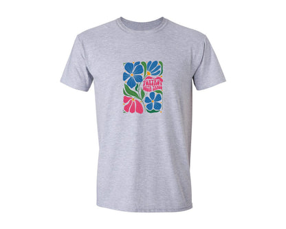 brand:Generic|color:Sports Grey / Athletic Heather|Foxtrot Delta Tango Floral Graphic T-Shirt