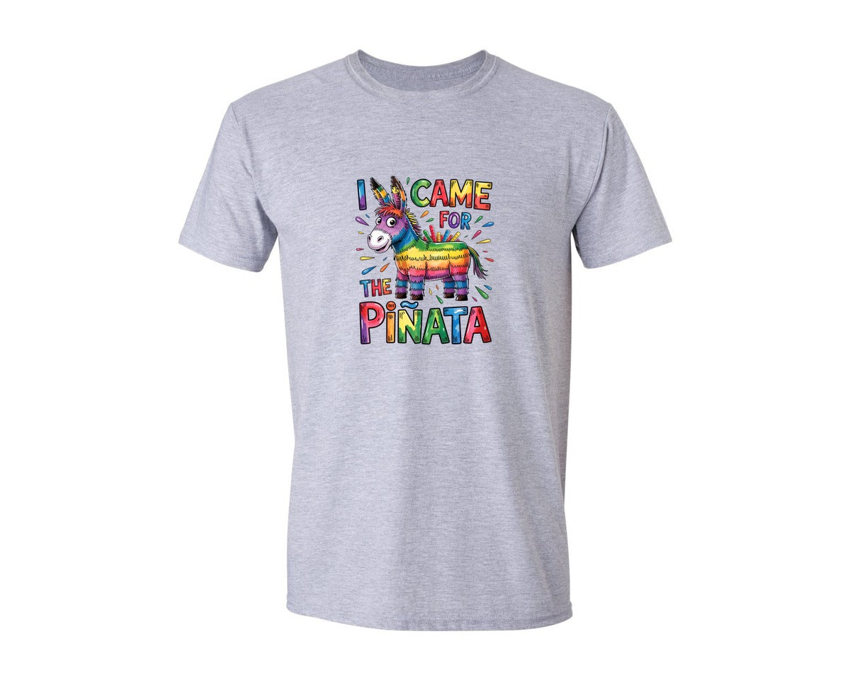 brand:Generic|color:Sports Grey / Athletic Heather|Colorful Pinata Donkey Fiesta Graphic T-Shirt