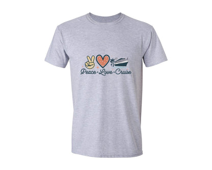 brand:Generic|color:Sports Grey / Athletic Heather|Peace Love Cruise 16 Graphic T-Shirt