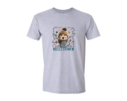 brand:Generic|color:Sports Grey / Athletic Heather|Funny Christmas Snowman 3 Graphic T-Shirt