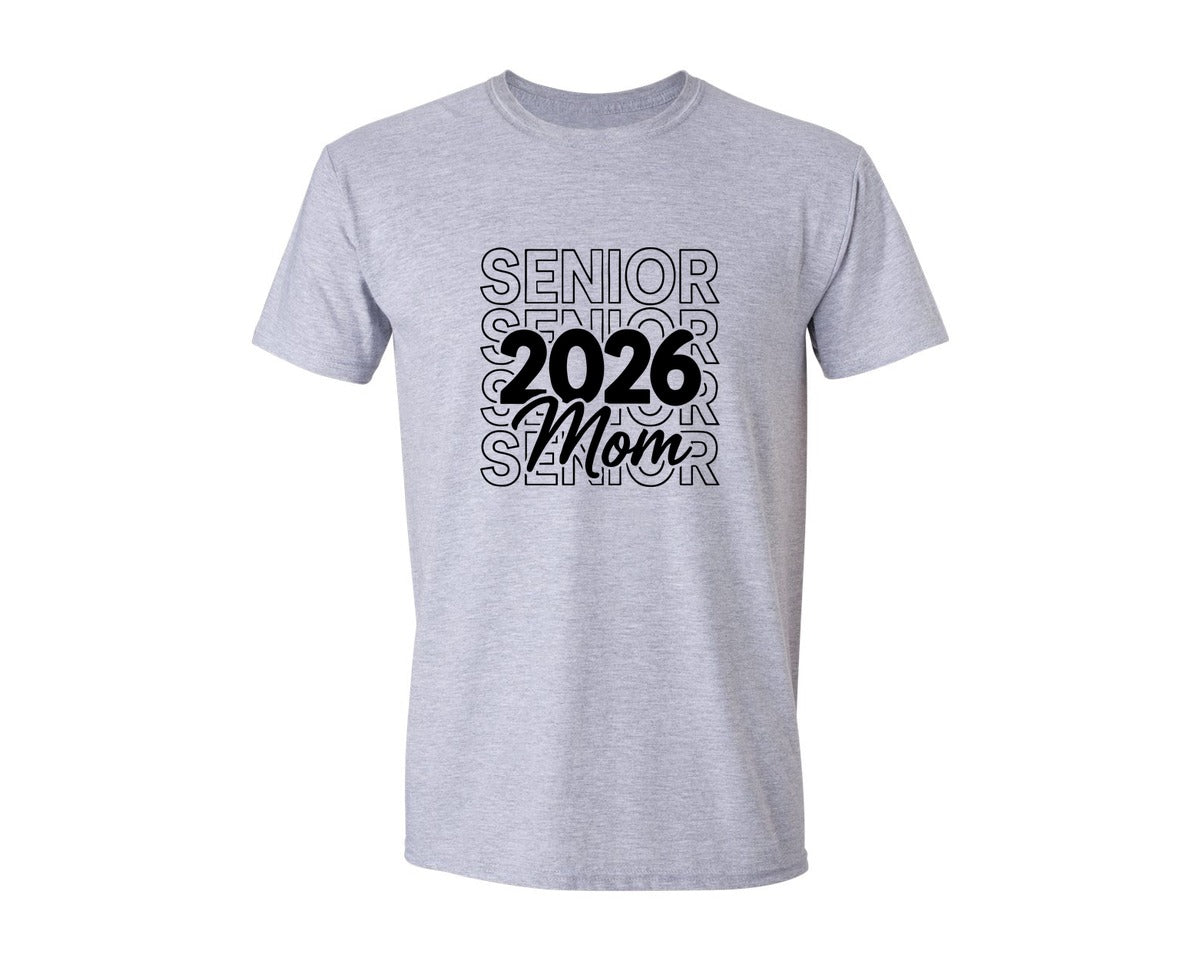 brand:Generic|color:Sports Grey / Athletic Heather|Senior Mom 2026 Mothers Day Graphic T-Shirt