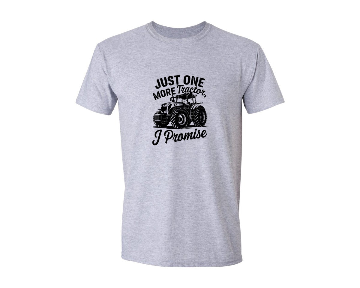 brand:Generic|color:Sports Grey / Athletic Heather|Just One More Tractor I Promise T Sh Graphic T-Shirt