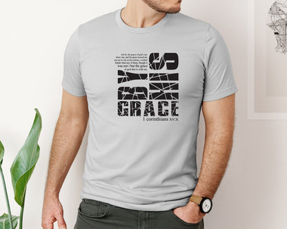 brand:Bella Canvas|color:Sports Grey / Athletic Heather|Saved By His Amazing Grace 5 Graphic T-Shirt