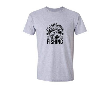 brand:Generic|color:Sports Grey / Athletic Heather|If Ive Gone Missing Ive Gone Fishing T Graphic T-Shirt