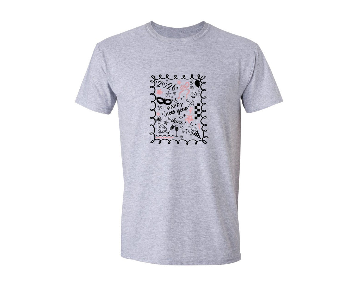 brand:Generic|color:Sports Grey / Athletic Heather|New Years Eve Files Graphic T-Shirt