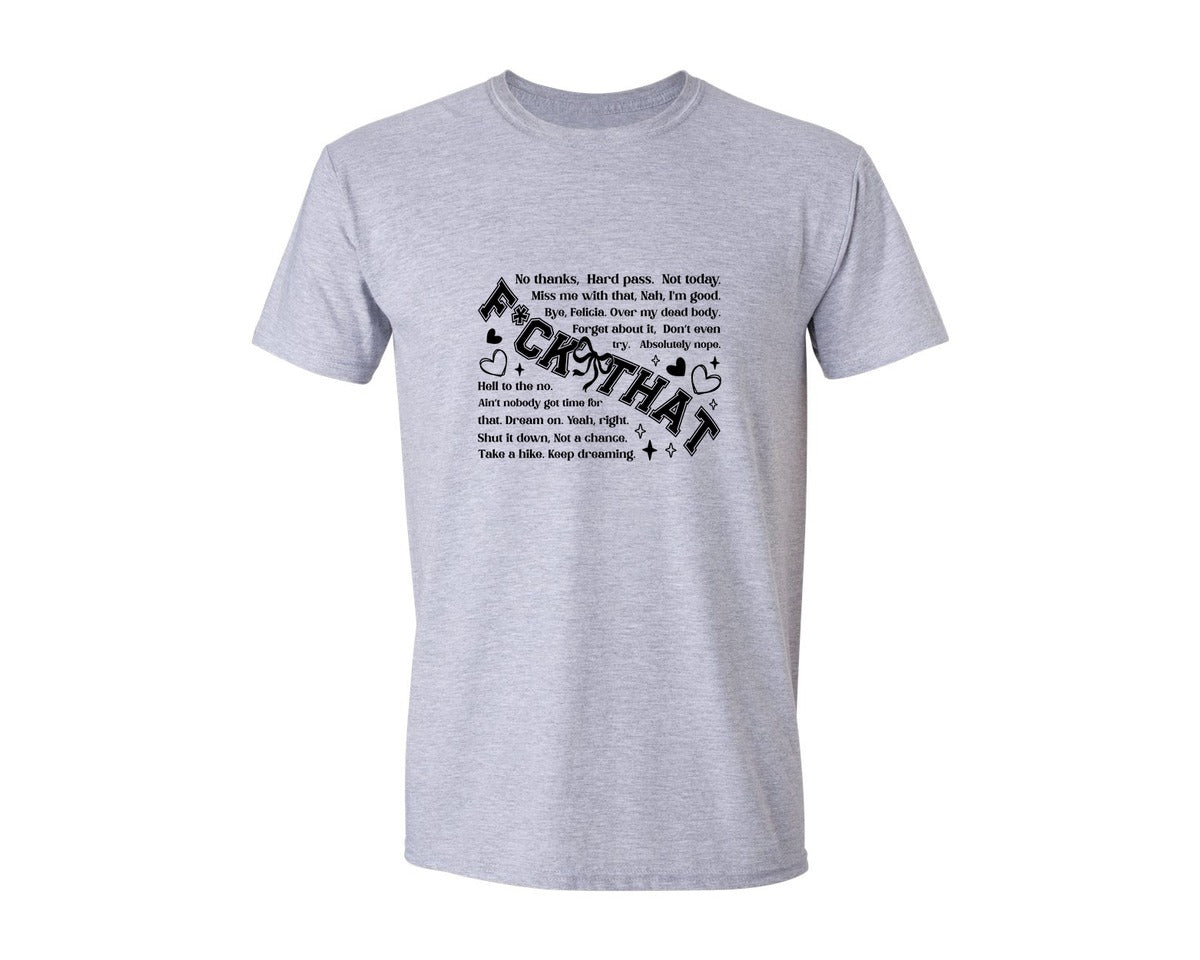brand:Generic|color:Sports Grey / Athletic Heather|Fck That Words Adult Humor Graphic T-Shirt