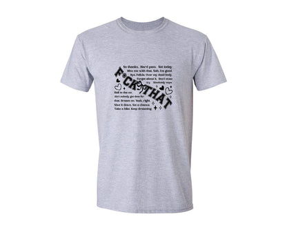 brand:Generic|color:Sports Grey / Athletic Heather|Fck That Words Adult Humor Graphic T-Shirt