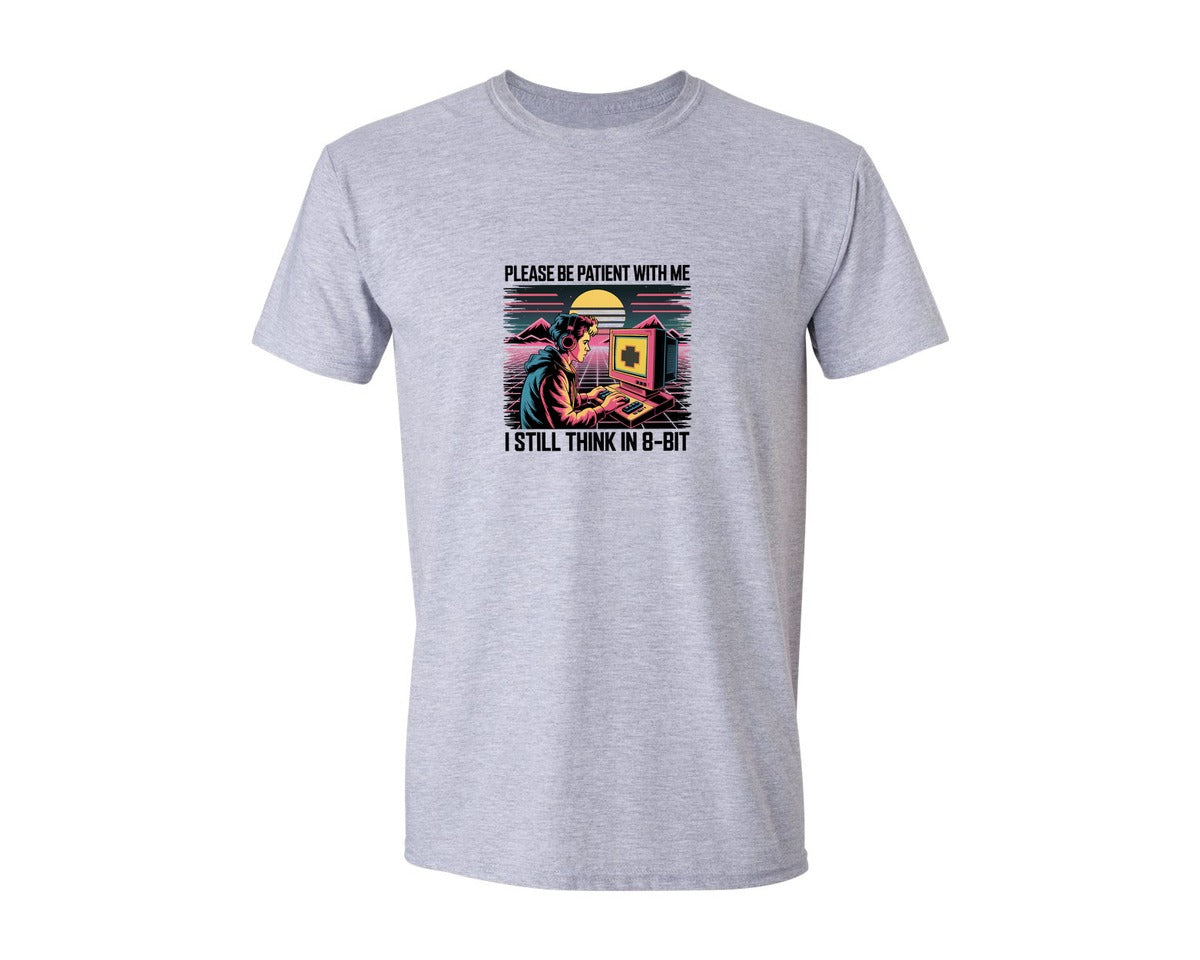 brand:Generic|color:Sports Grey / Athletic Heather|Please Be Patient With Me Retro Old Graphic T-Shirt