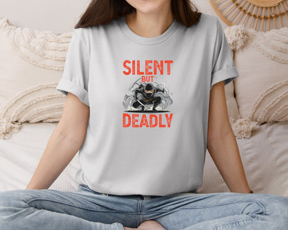 brand:Bella Canvas|color:Sports Grey / Athletic Heather|Silent But Deadly T Shirt Graphic T-Shirt