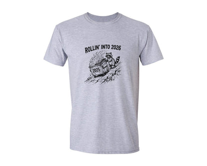 brand:Generic|color:Sports Grey / Athletic Heather|Snarky New Year 2026 Funny Feral Graphic T-Shirt