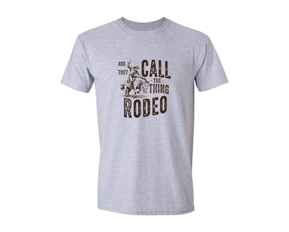 brand:Generic|color:Sports Grey / Athletic Heather|Call The Thing Rodeo Western Graphic T-Shirt