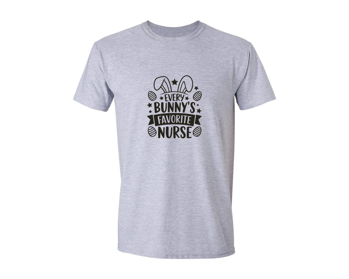 brand:Generic|color:Sports Grey / Athletic Heather|Easter Every Bunny Favorite Nurse Graphic T-Shirt