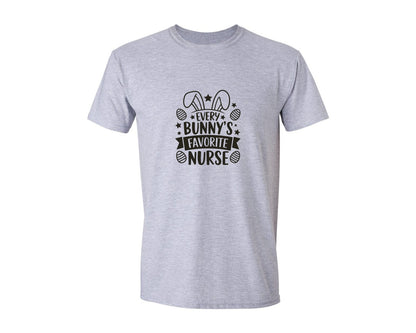 brand:Generic|color:Sports Grey / Athletic Heather|Easter Every Bunny Favorite Nurse Graphic T-Shirt
