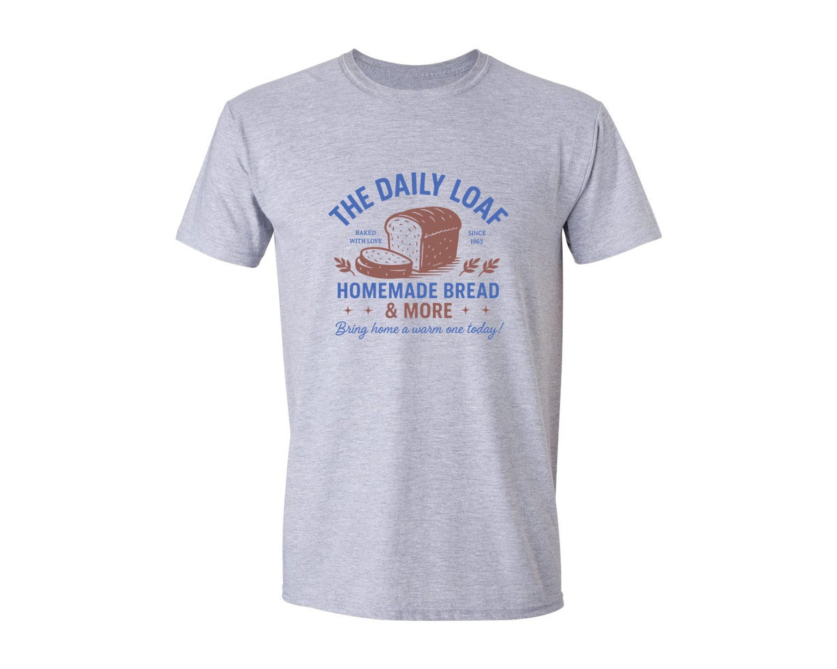 brand:Generic|color:Sports Grey / Athletic Heather|Vintage Farm Sign Bread Graphic T-Shirt