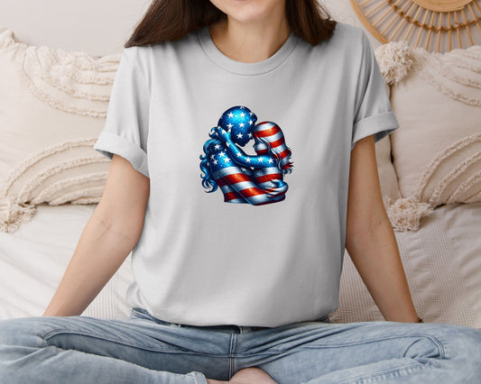 American Mother Daughter 4Th Of July Graphic T-Shirt