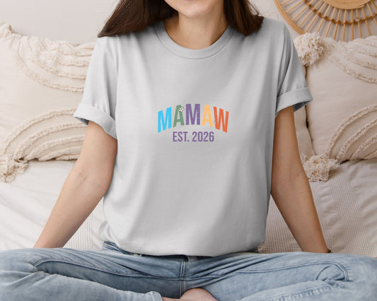 Mamaw Est 2026 Mama Lover Graphic T-Shirt