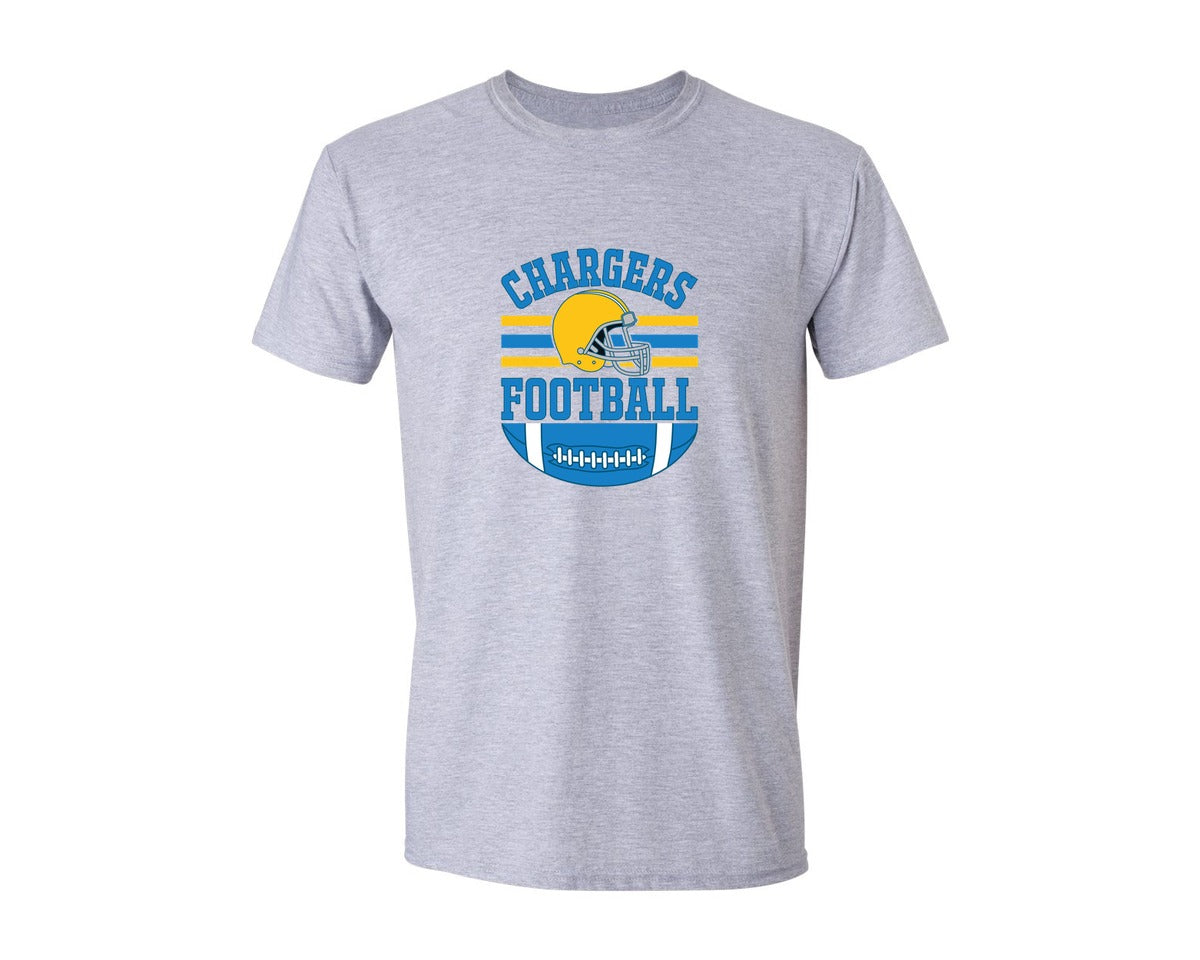 brand:Generic|color:Sports Grey / Athletic Heather|Chargers Football Graphic T-Shirt
