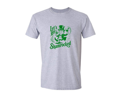brand:Generic|color:Sports Grey / Athletic Heather|Lets Get Shamrocked Design 7 Graphic T-Shirt