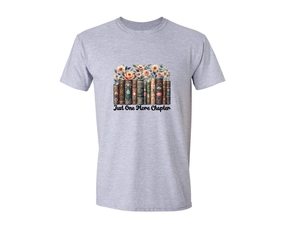 brand:Generic|color:Sports Grey / Athletic Heather|Just One More Chapter 12 Graphic T-Shirt