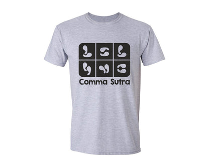 brand:Generic|color:Sports Grey / Athletic Heather|Comma Sutra Funny Adult Pun Humor Party Graphic T-Shirt