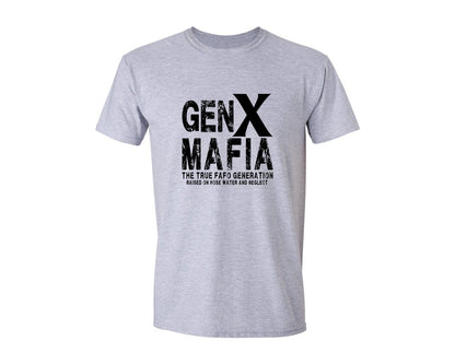 brand:Generic|color:Sports Grey / Athletic Heather|Genx Mafia The True Fafo Generation Graphic T-Shirt