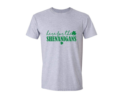 brand:Generic|color:Sports Grey / Athletic Heather|Here For Shenanigans 2 Graphic T-Shirt