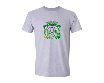 brand:Generic|color:Sports Grey / Athletic Heather|You Are Spe Tacular Nurse Shamrock Graphic T-Shirt