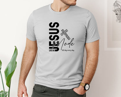 brand:Bella Canvas|color:Sports Grey / Athletic Heather|Jesus Loves Me Love Like Jesus Graphic T-Shirt