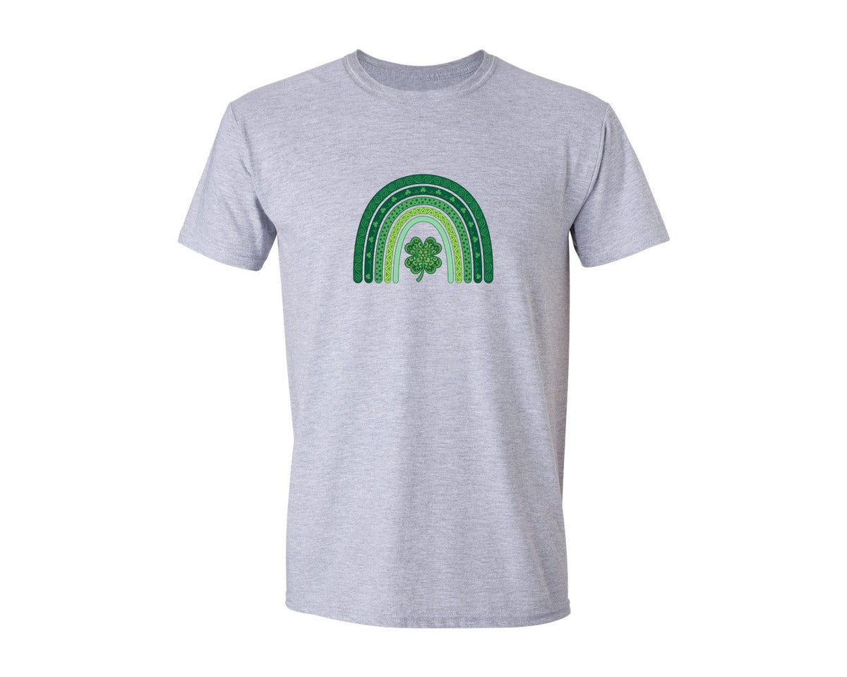 brand:Generic|color:Sports Grey / Athletic Heather|St Patricks Day Boho Rainbow Graphic T-Shirt