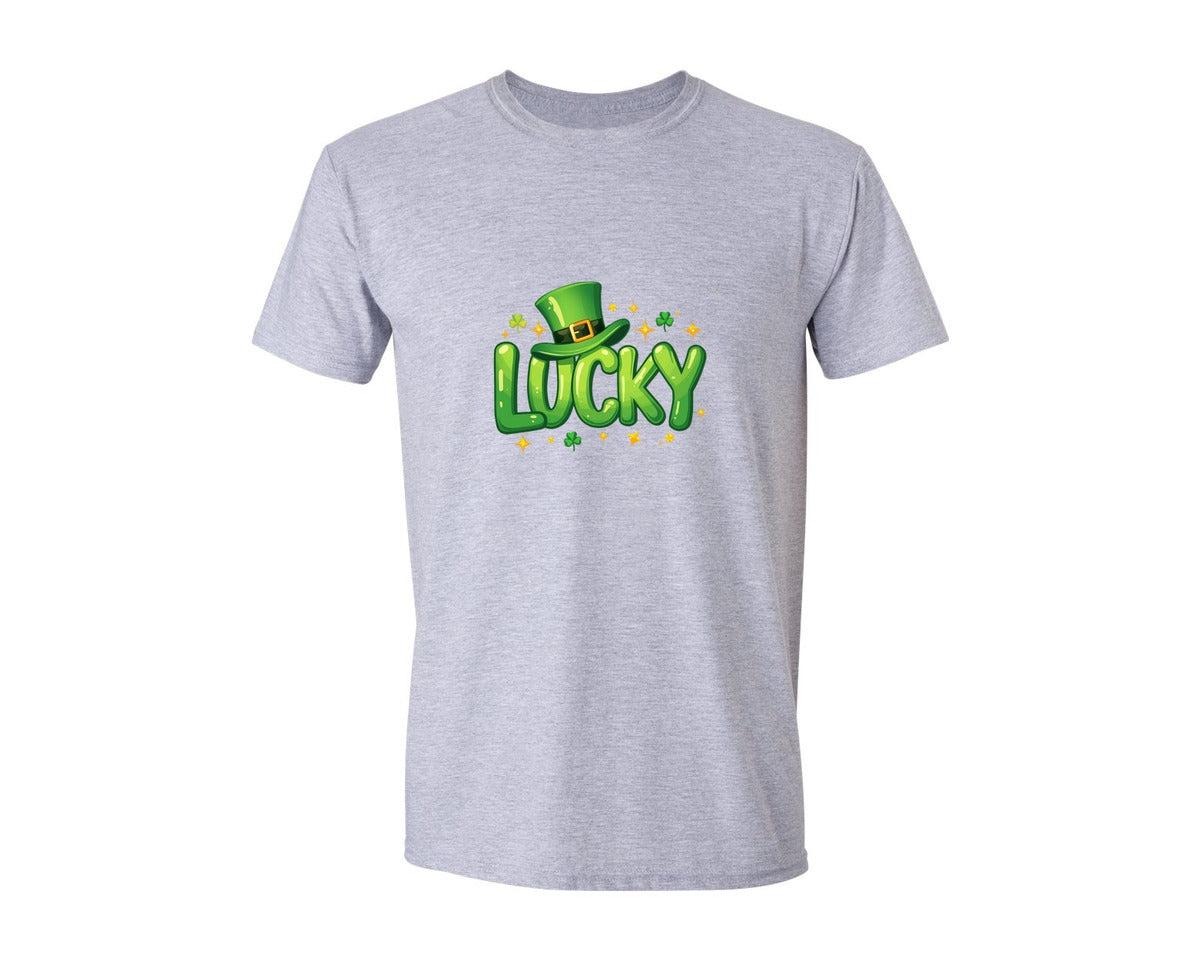 brand:Generic|color:Sports Grey / Athletic Heather|Lucky Shamrock St Patricks Day 10 Graphic T-Shirt