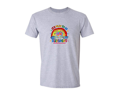 brand:Generic|color:Sports Grey / Athletic Heather|Is Okay To Be Defferent Autism Day Graphic T-Shirt