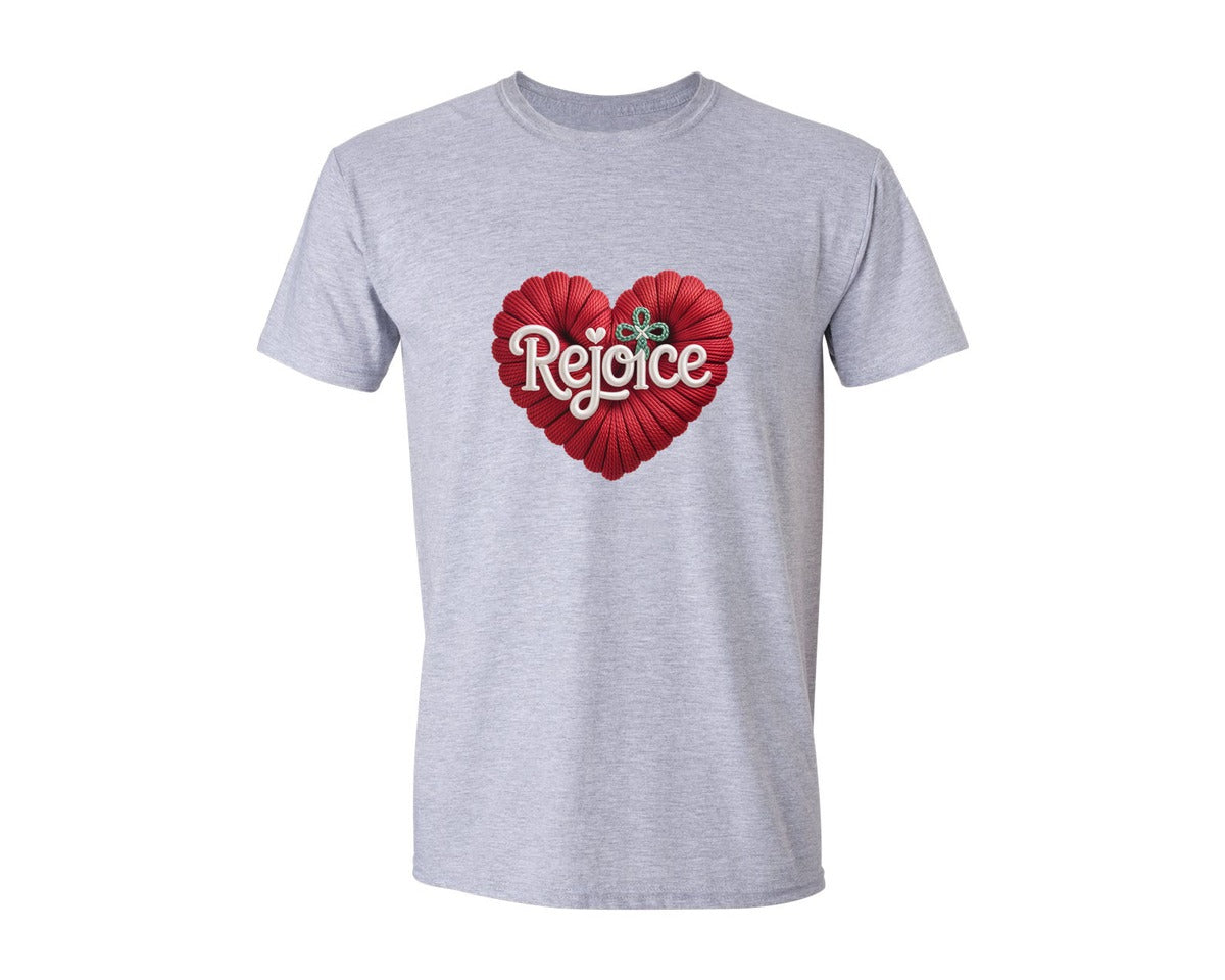 brand:Generic|color:Sports Grey / Athletic Heather|Faux Yarn Christian Valentine Graphic T-Shirt