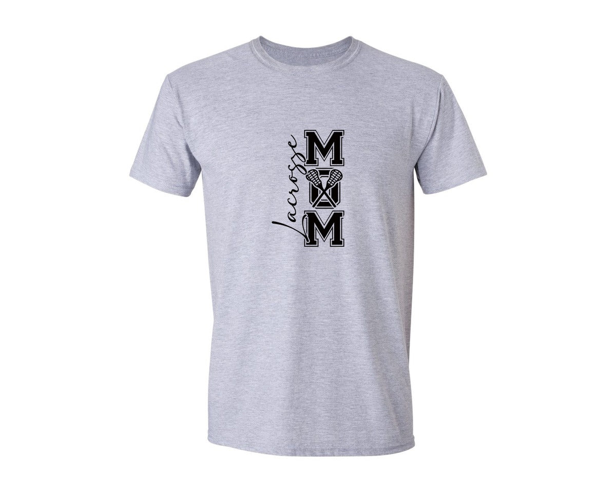 brand:Generic|color:Sports Grey / Athletic Heather|Lacrosse Mom Game Day Mom Life Graphic T-Shirt