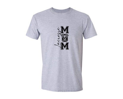 brand:Generic|color:Sports Grey / Athletic Heather|Lacrosse Mom Game Day Mom Life Graphic T-Shirt