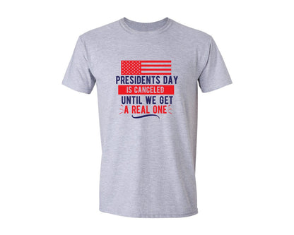 brand:Generic|color:Sports Grey / Athletic Heather|Presidents Day Graphic T-Shirt