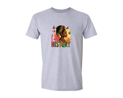 brand:Generic|color:Sports Grey / Athletic Heather|I Am Black History Afro Girl 2 Graphic T-Shirt