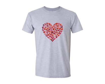 brand:Generic|color:Sports Grey / Athletic Heather|Valentines Day Heart Pngvalentine Heart Graphic T-Shirt